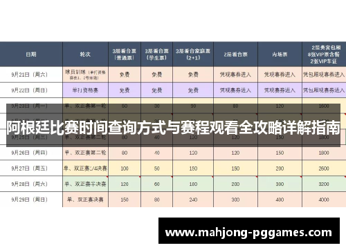 阿根廷比赛时间查询方式与赛程观看全攻略详解指南 阿根廷比赛时间查询方式与赛程观看全攻略详解指南